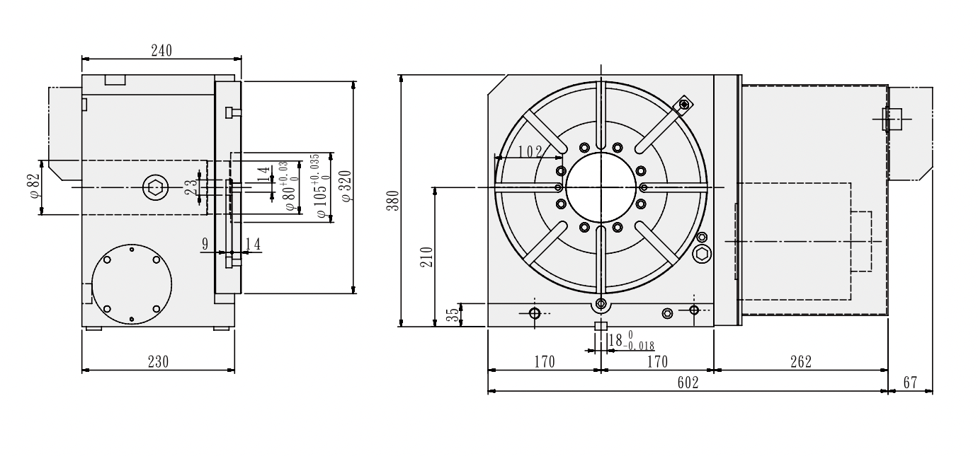 Изображение товара - Поворотный стол c ЧПУ GSA NCF-320R 320мм