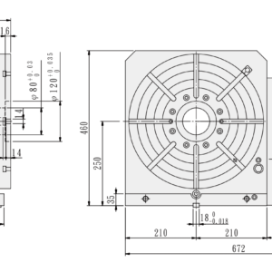 Изображение товара - Поворотный стол c ЧПУ GSA NCF-400R 400мм