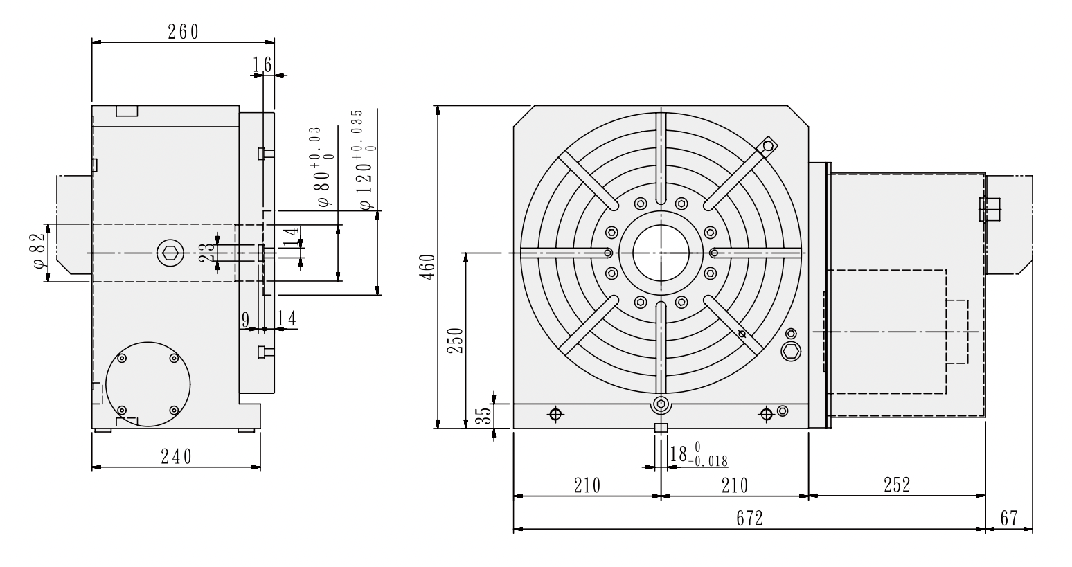Изображение товара - Поворотный стол c ЧПУ GSA NCF-400R 400мм