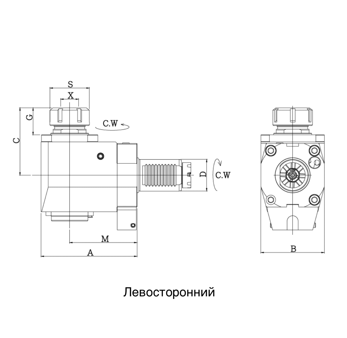 Изображение товара - VDI40-ER32 Радиальный фрезерно – сверлильный приводной блок NFL40MT3265