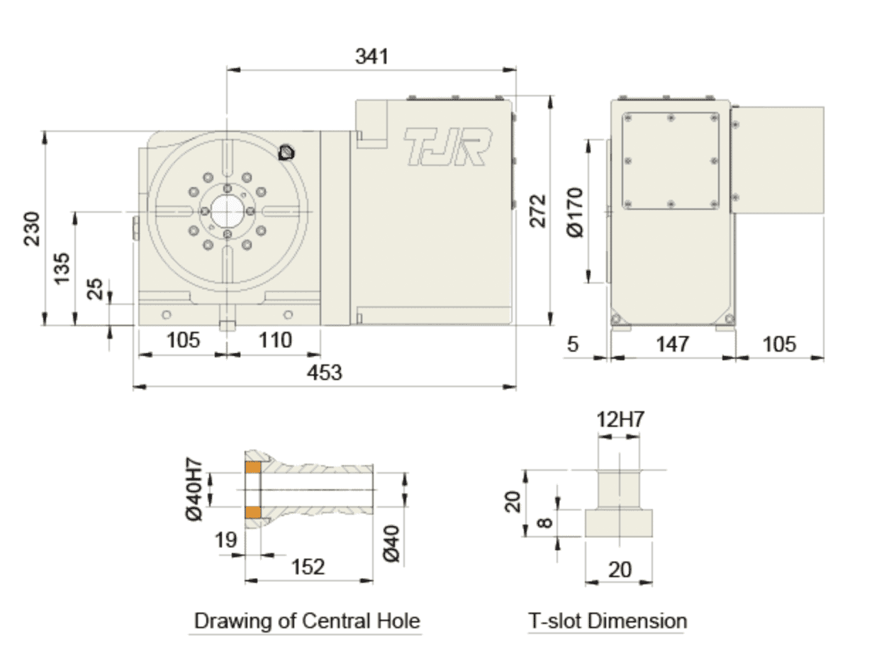 Изображение товара - Поворотный стол c ЧПУ с роликовым приводом TJR RC-170R