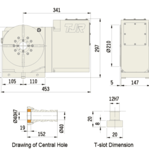 Изображение товара - Поворотный стол c ЧПУ с роликовым приводом TJR RC-210R
