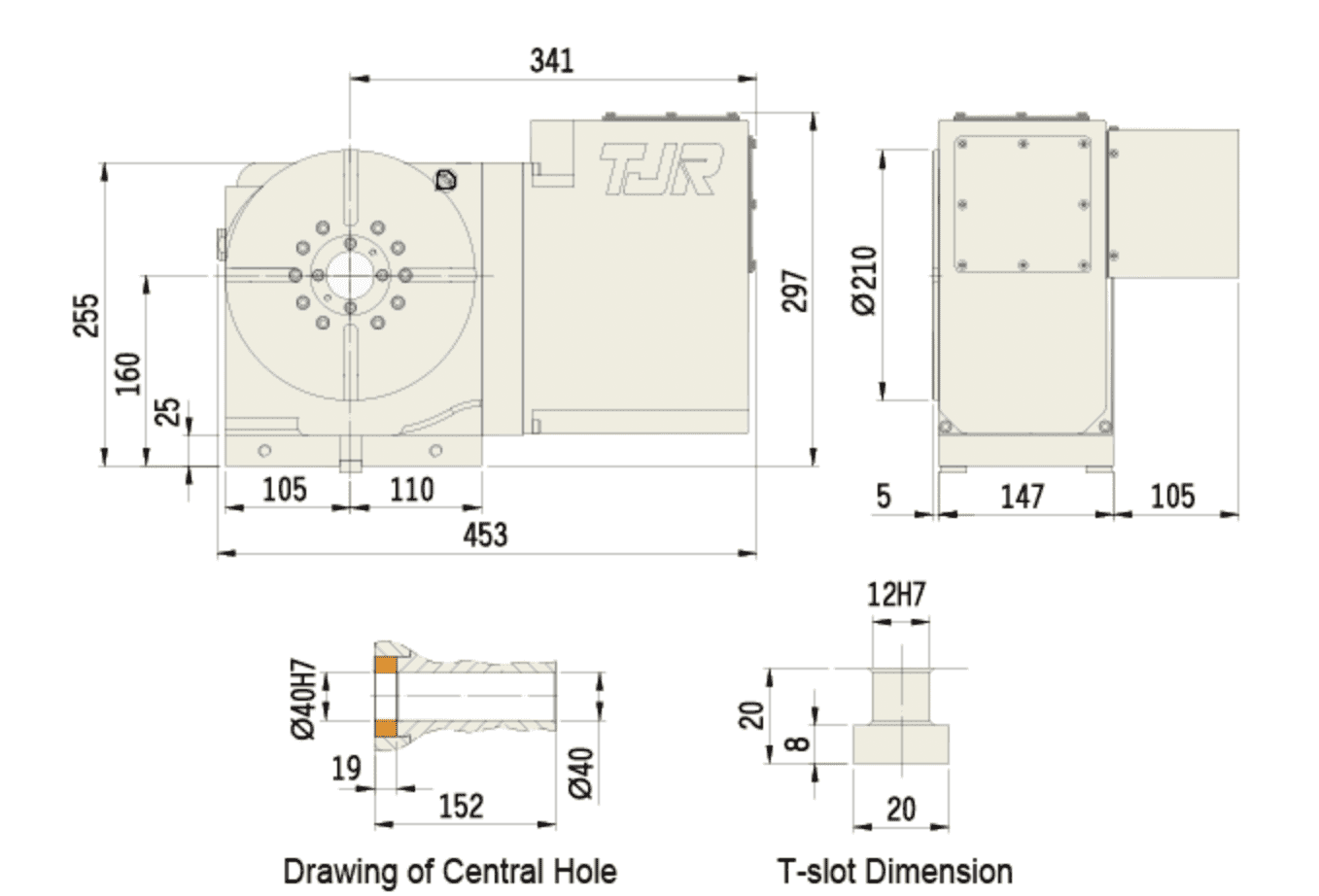 Изображение товара - Поворотный стол c ЧПУ с роликовым приводом TJR RC-210R