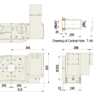 Изображение товара - Поворотный стол c ЧПУ с роликовым приводом TJR RC-255R(N)