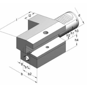 Изображение товара - Держатель инструмента тип C3 30x20x75 осевой, правый, обратный