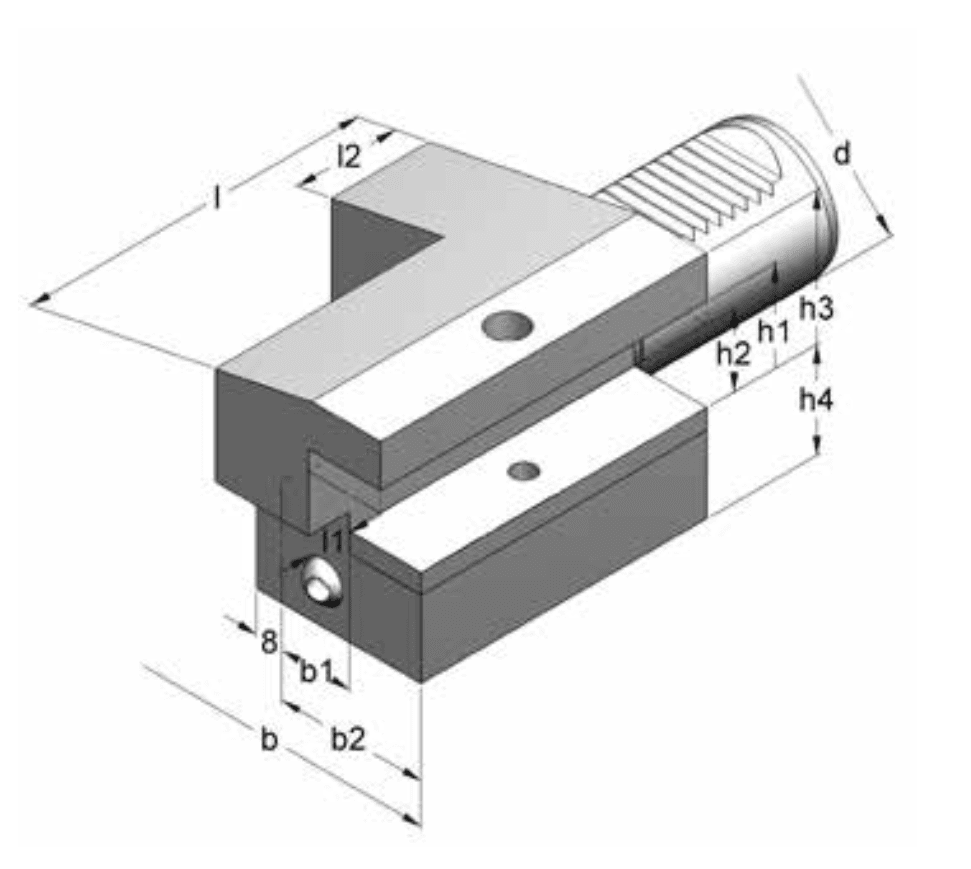 Изображение товара - Держатель инструмента тип C3 30x20x75 осевой, правый, обратный
