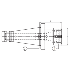 Изображение товара - Цанговый патрон (ГОСТ 25827-93) ISO50-ER40-70