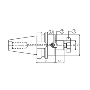 Изображение товара - Патрон для насадной фрезы BT40-FMB22-60