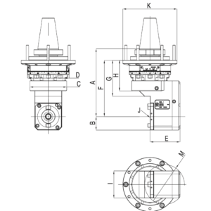 Изображение товара - Угловая головка со смещением AHK-BT50-D1