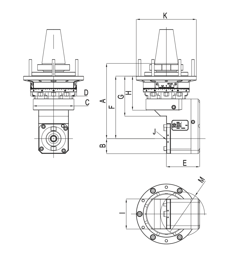 Изображение товара - Угловая головка со смещением AHK-BT50-D1