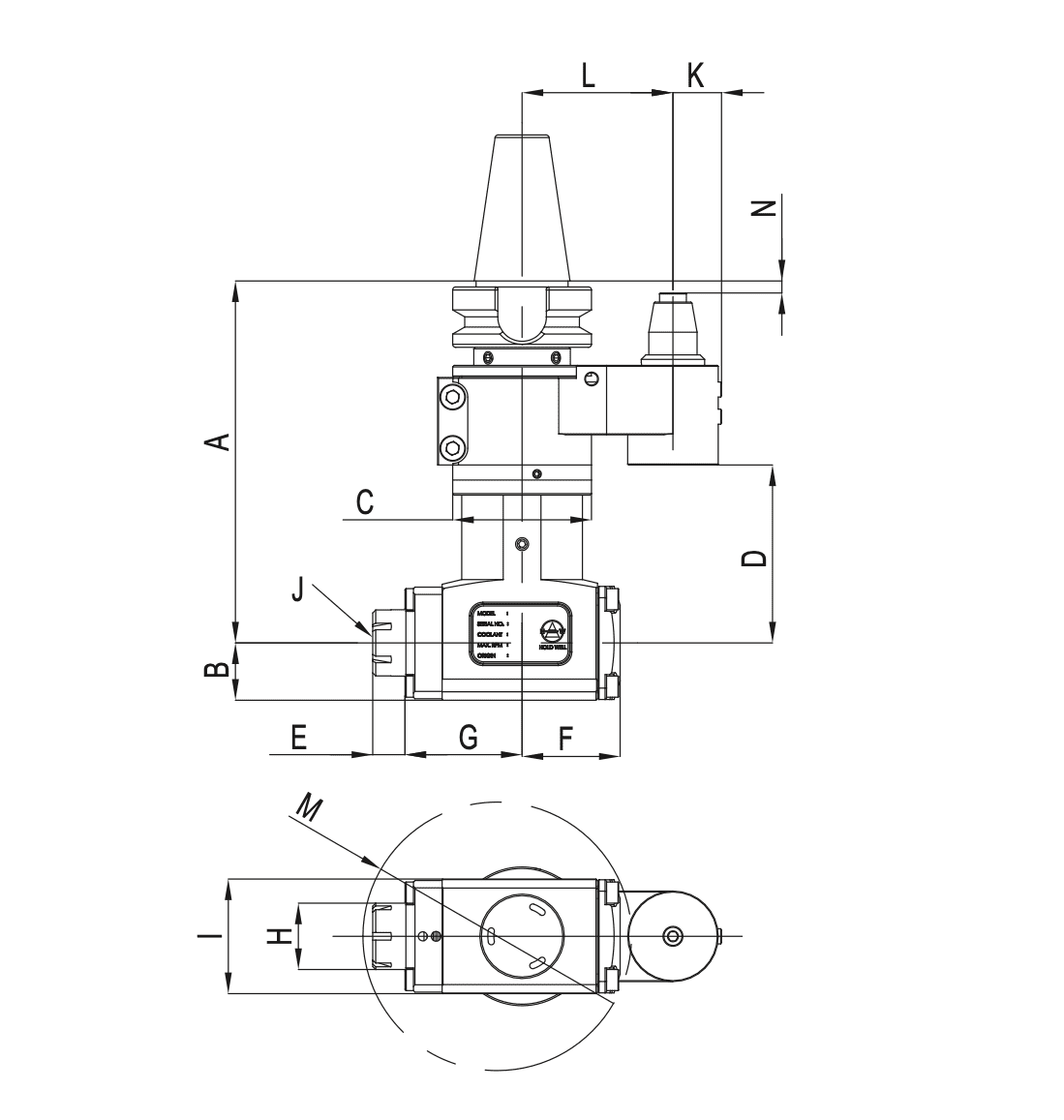 Изображение товара - Уменьшенная угловая головка AHL-BT30-A4.65SG