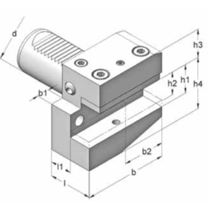 Изображение товара - Держатель инструмента B2 40x25x44 радиальный левый