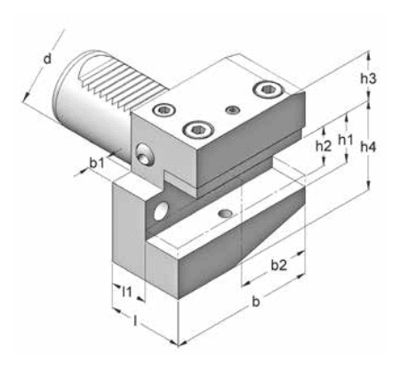 Изображение товара - Держатель инструмента B2 40x25x44 радиальный левый