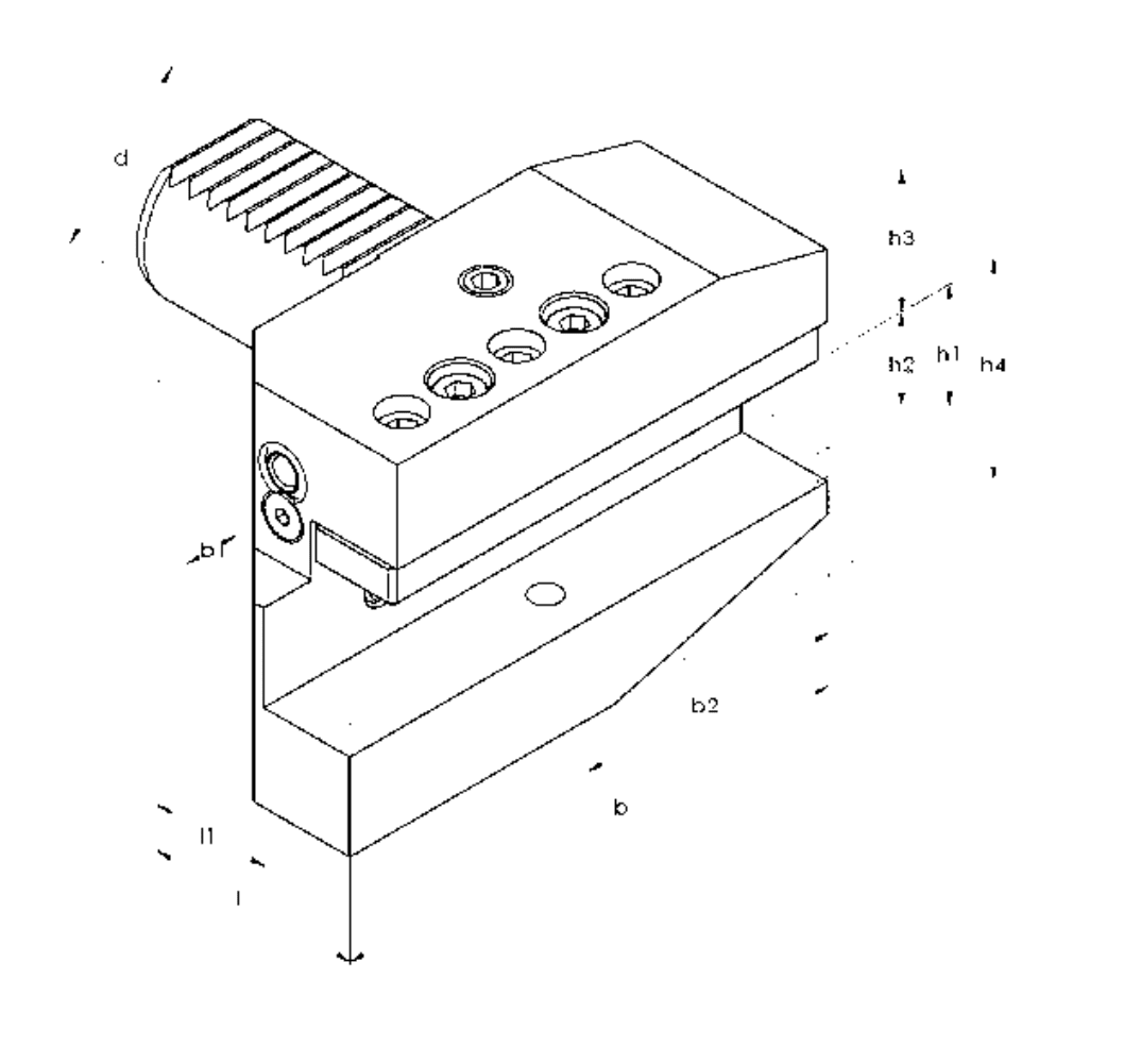 Изображение товара - Держатель инструмента B6 30x20x40 радиальный левый