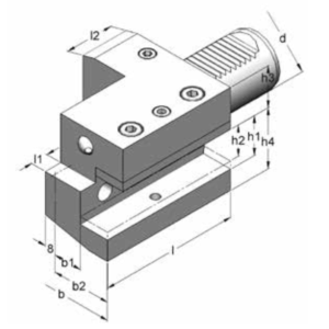 Изображение товара - Держатель инструмента тип C1 30x20x75 осевой, правый, короткий