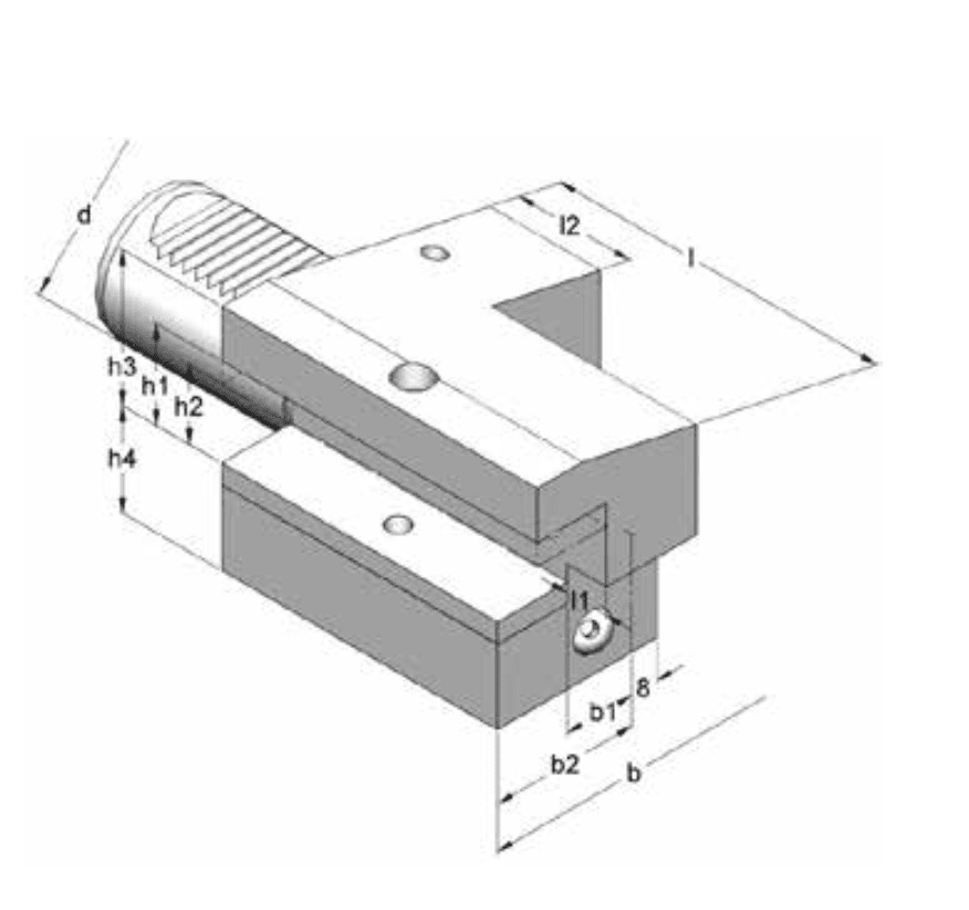 Изображение товара - Держатель инструмента тип C4 30x20x75 осевой, левый, обратный
