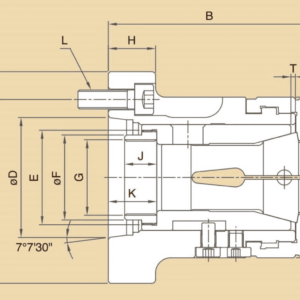 Изображение товара - Цанговый гидравлический токарный патрон 165 мм CK60A6