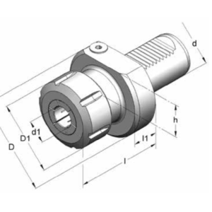Изображение товара - Дежатель инструмента для сверл E4 40×26, аксиальный