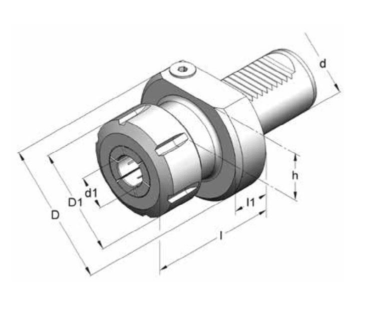 Изображение товара - Дежатель инструмента для сверл E4 40×26, аксиальный