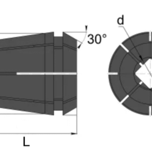 Изображение товара - ER20CS-6 цанга с внутренней подачей сож