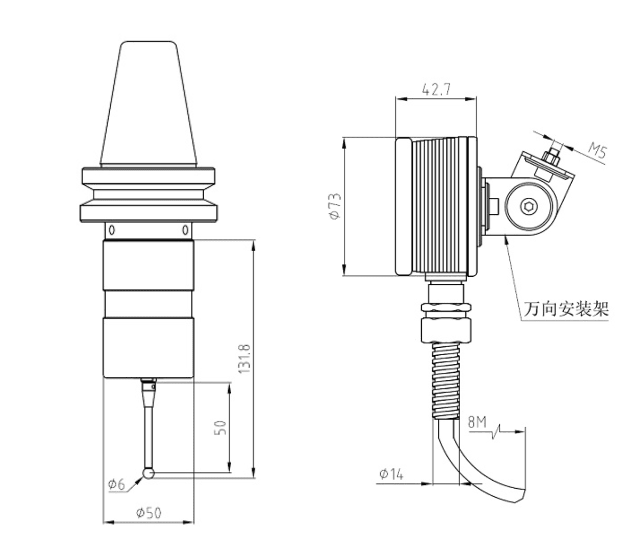 Изображение товара - OP510 оптический датчик измерения детали