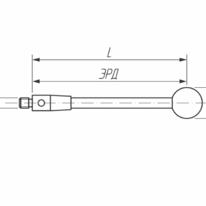 Изображение товара - Щуп прямой М2, наконечник Ø 6 мм, длина 50 мм из нержавеющей стали