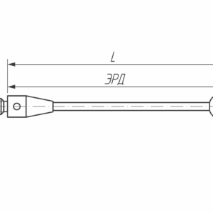 Изображение товара - Щуп прямой М3, сферический наконечник Ø 2 мм, длина 40 мм