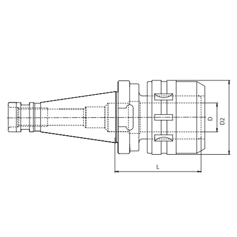 Изображение товара - Силовой цанговый патрон DIN 69871 SK40-HC25-100