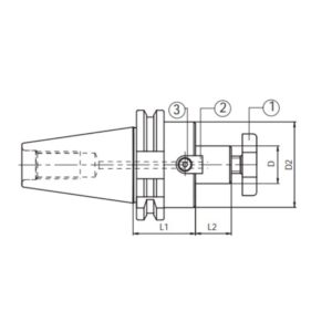 Изображение товара - Быстросменный резьбонарезной патрон DIN69871 с компенсацией по длине SK40-TC312-59
