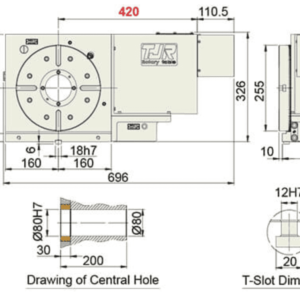 Изображение товара - Поворотный стол с ЧПУ AR-255H 255 мм
