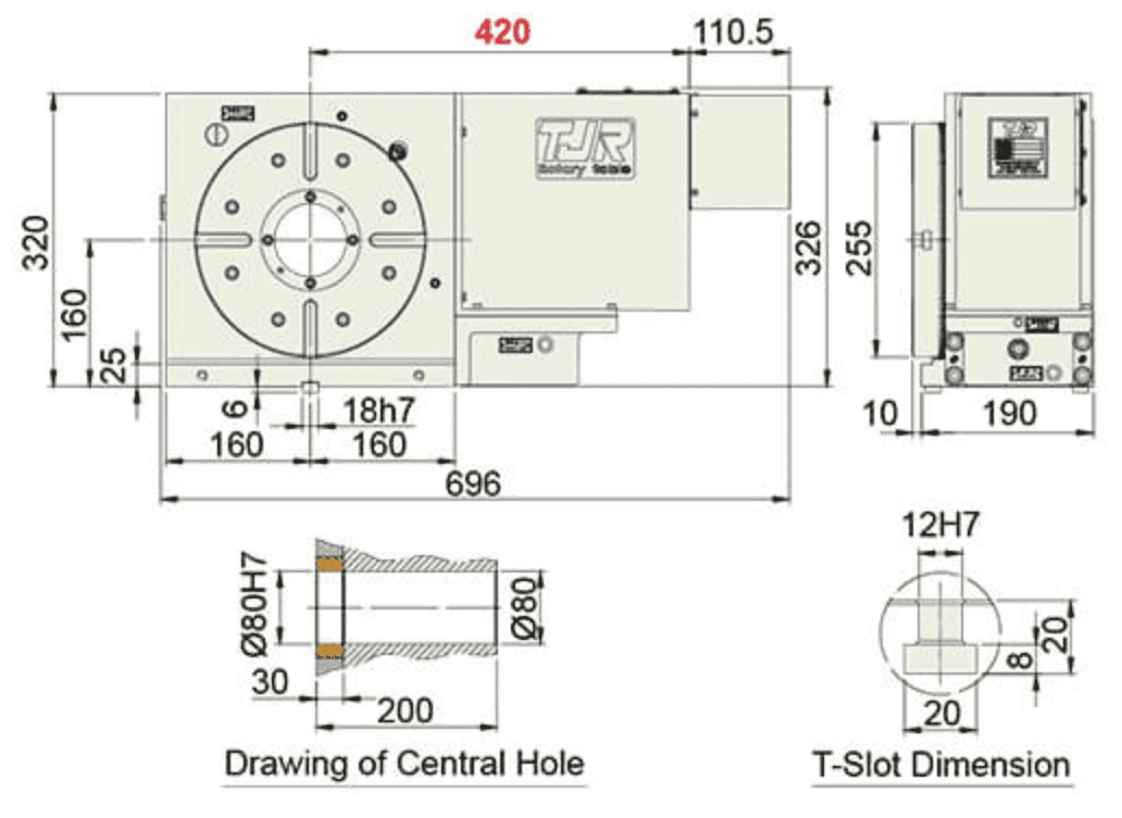 Изображение товара - Поворотный стол с ЧПУ AR-255H 255 мм