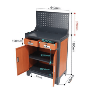 Изображение товара Тумба-верстак инструментальный, 1 полка, 2 ящика (арт. B22)