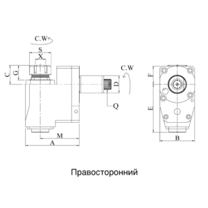 Изображение товара - VDI60-ER32 Радиальный резьбонарезной приводной блок со смещением TBL60548232106