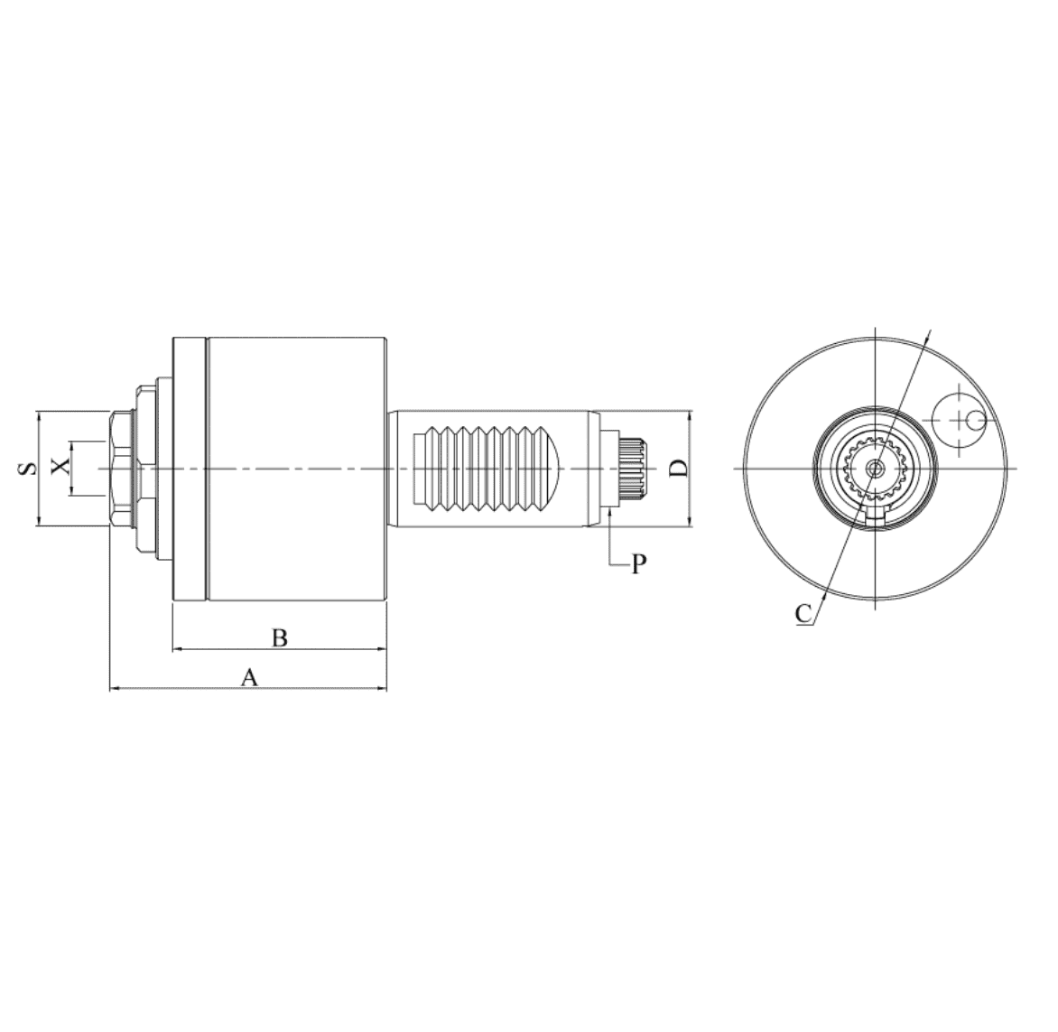 Изображение товара - Блок приводной осевой VDI40-ER20-5480 внеш. СОЖ (TDAC40548020) Evermore