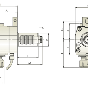 Изображение товара - VDI30-ER25 Радиальный приводной блок THB-B04.100-30BI