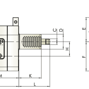 Изображение товара - VDI30-ER25 Осевой приводной блок со смещением оси THB-C04.29-30A