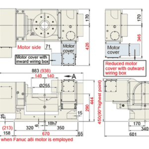 Изображение товара - Наклонно-поворотный стол c ЧПУ с роликовым приводом TJR FHR-255C-RC255