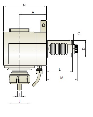 Изображение товара - Блок приводной радиальный VDI30-ER25-85-5480 внеш. СОЖ (THB-B04.85-30B) Hold Well