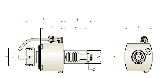 Изображение товара - Блок приводной осевой VDI30-ER25-5480 внеш. СОЖ (THB-A04-30B) Hold Well