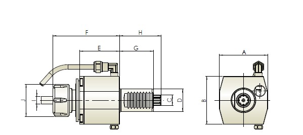 Изображение товара - Блок приводной осевой VDI40-ER32-5482 внеш. СОЖ (THB-A05-40C) Hold Well