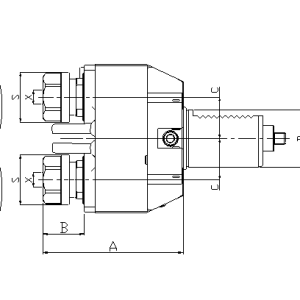Изображение товара Блок приводной осевой двойной VDI40-ER20-1809 внеш. СОЖ (DA40180920DY) Evermore