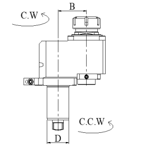 Изображение товара Блок приводной осевой со смещением оси VDI50-ER40-65-1809 внутр. СОЖ (CWDA5018094065) Evermore