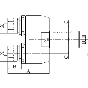 Изображение товара Блок приводной осевой двойной VDI40-ER20-5480 внеш. СОЖ (DA40548020DY) Evermore