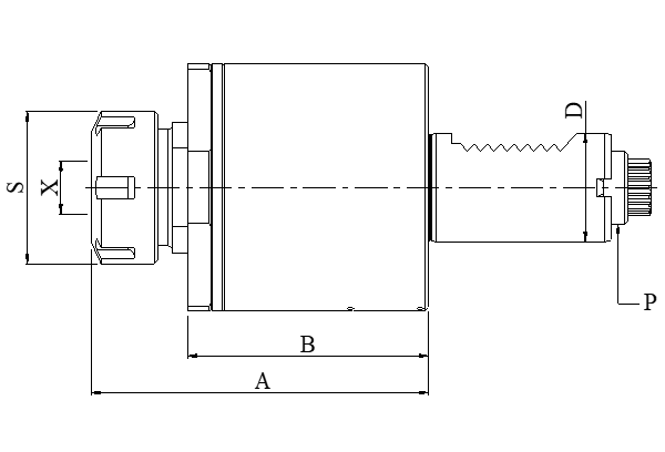 Блок приводной осевой VDI50-ER40-5480 внутр. СОЖ (CWDA50548040) Evermore