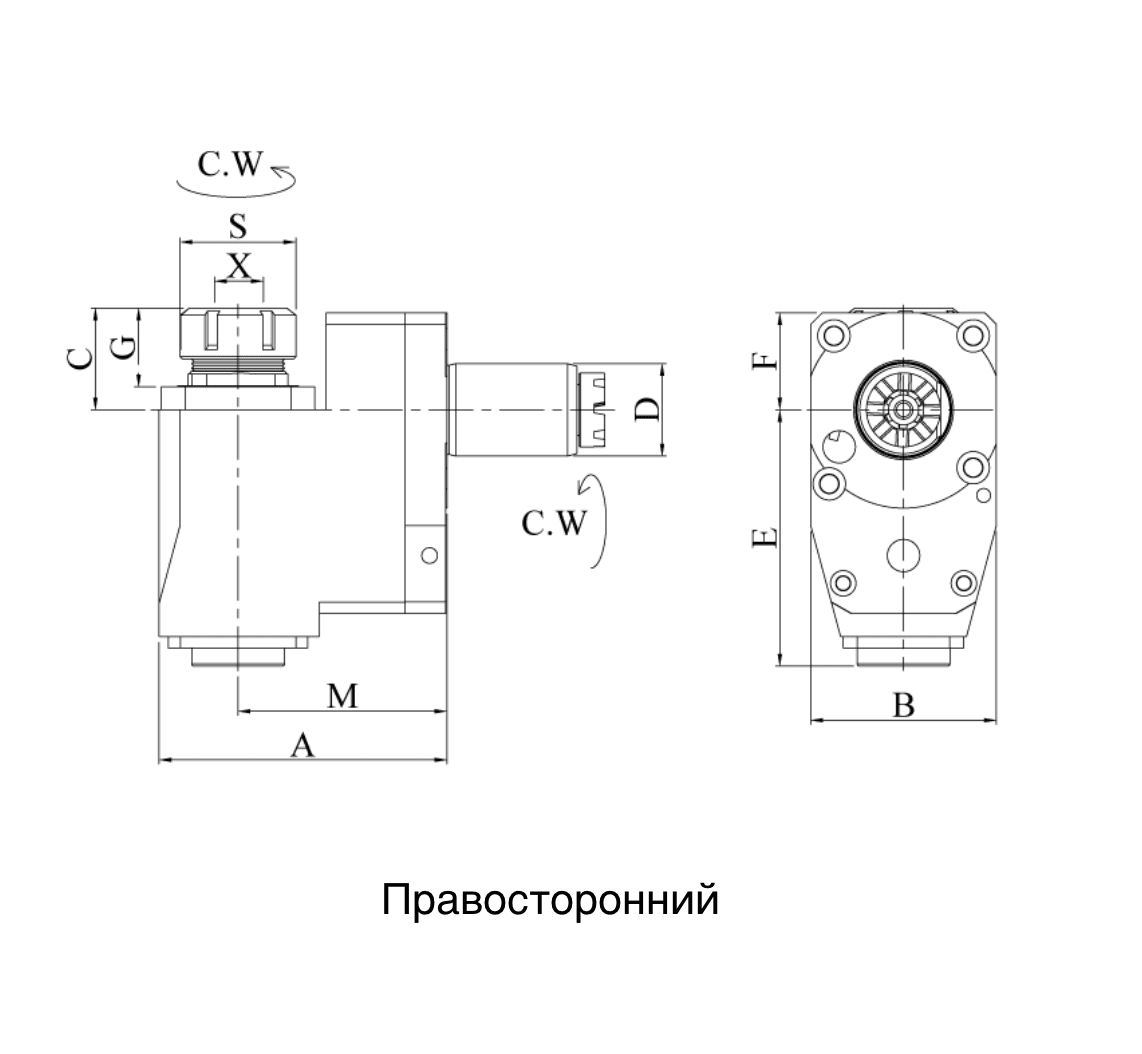 Изображение товара - Блок приводной радиальный VDI60-ER50-135-MT внеш. СОЖ (BL60MT50135) Evermore