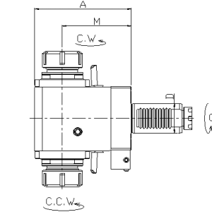 Изображение товара Блок приводной радиальный двусторонний VDI40-ER32-120-MT внеш. СОЖ (FL40MT32120D) Evermore