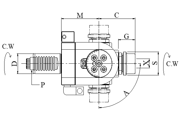 Блок приводной с изменяемым углом VDI30-ER20-5480 внеш. СОЖ (DA30548020B) Evermore