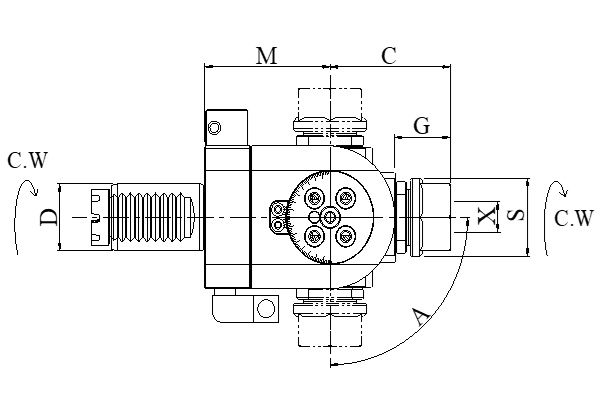 Блок приводной с изменяемым углом VDI30-ER20-MT внеш. СОЖ (DA30MT20B) Evermore