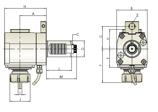 Изображение товара - Блок приводной радиальный VDI40-ER32-65-5480 внеш. СОЖ (THB-B05.65-40B) Hold Well