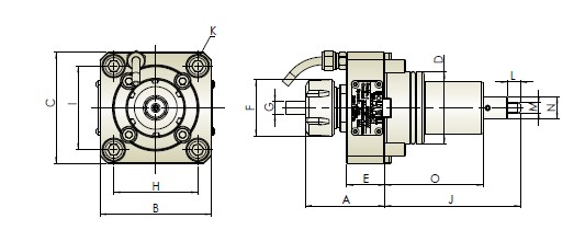 Изображение товара - Блок приводной осевой BMT55-ER25-1809 внеш. СОЖ (THM-A04-55A) Hold Well
